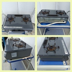 [八6448]  リンナイ  2019年製  都市ガス用 ガスコンロ RT64JHS-L  外形寸法  幅約60㎝  奥行き約47㎝(ホース含む)  高さ約22㎝  の画像