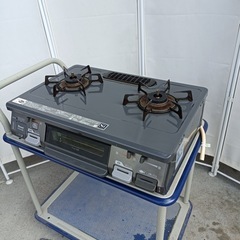 [八6448]  リンナイ  2019年製  都市ガス用 ガスコンロ RT64JHS-L  外形寸法  幅約60㎝  奥行き約47㎝(ホース含む)  高さ約22㎝  の画像