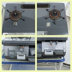 [八6448]  リンナイ  2019年製  都市ガス用 ガスコンロ RT64JHS-L  外形寸法  幅約60㎝  奥行き約47㎝(ホース含む)  高さ約22㎝  の画像