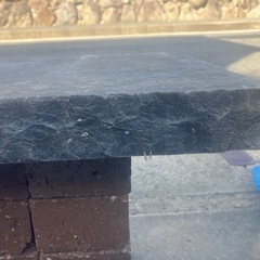 黒色　自然石平板　飛び石　腰掛けなど天板にの画像