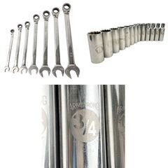 ●アームストロング● ラチェットレンチ インチ・ミリ工具 ツールセット 米軍の画像