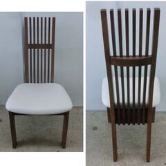 モリタインテリア ダイニングチェア CBL-5310-CH/WH モダン ハイバック 椅子 肘無し 日本製 ホワイト/ショコラ 札幌 西野店の画像