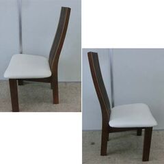 モリタインテリア ダイニングチェア CBL-5310-CH/WH モダン ハイバック 椅子 肘無し 日本製 ホワイト/ショコラ 札幌 西野店の画像