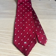 BURBERRY バーガンディ ドットネクタイの画像