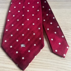 BURBERRY バーガンディ ドットネクタイの画像