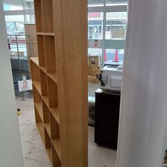 リユースのサカイ栃木店★ジモティ割あり★  本棚 ナチュラル木目 W160.5×D28×H199.5 クリーニング済み TC11474の画像