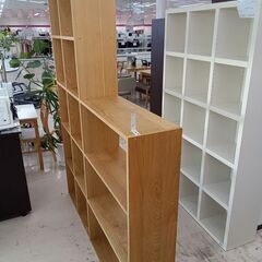 リユースのサカイ栃木店★ジモティ割あり★  本棚 ナチュラル木目 W160.5×D28×H199.5 クリーニング済み TC11474の画像