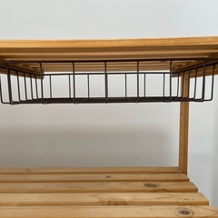 ニトリ　パイン材　ラックの画像