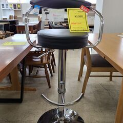 J1753【リユースのサカイ柏店】Joel　カウンターチェア　ダイニングバーチェア　CLF-16-BK　ブラック　クリーニング済　参考価格8,860円の画像