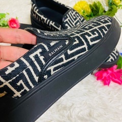 BALMAIN✨バルマン✨スニーカー✨モノグラム✨ジャガード✨スリッポン✨希少✨の画像