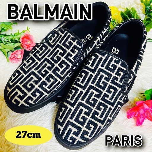 BALMAIN✨バルマン✨スニーカー✨モノグラム✨ジャガード✨スリッポン✨希少✨