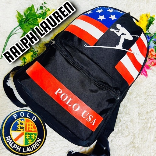 レア✨RALPH LAUREN✨ラルフローレン✨リュック✨バッグ✨スキー✨星条旗