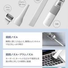 ハンディクリーナー コードレス 強力 20000pa 軽量 掃除機&電動エアダスター両用 小型掃除機 usb充電式 車用掃除機 ハンディ掃除機 カークリーナー コードレスクリーナー 自宅/車内 おしゃれ コンパクト ミニ 小型の画像