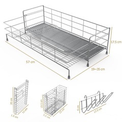 水切りラック　スリム　伸縮の画像