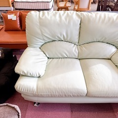 2人掛け ソファ ライトグリーンの画像