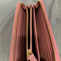 オーストリッチ　ピンク　ジッパー財布　未使用の画像
