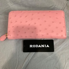 オーストリッチ　ピンク　ジッパー財布　未使用の画像