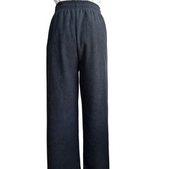 新品★女性コーデュロイ★L★裏地暖か★ワイドレッグパンツ ★カジュアル★冬に最適の画像