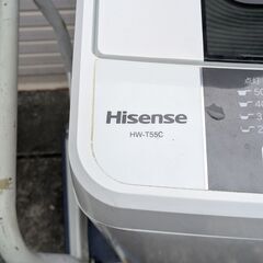 Hisense】 ハイセンス 全自動電気洗濯機 HW-T55C 5.5kg 2019年製 ①の画像