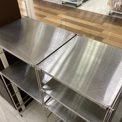 取りに来れる方限定！無印良品のステンレスユニットシェルフです！の画像