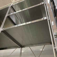 取りに来れる方限定！無印良品のステンレスユニットシェルフです！の画像
