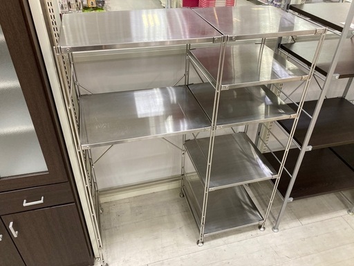 取りに来れる方限定！無印良品のステンレスユニットシェルフです！