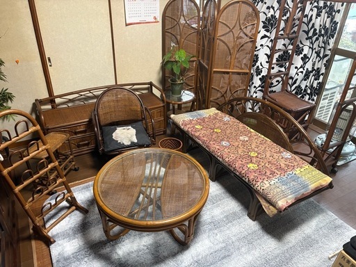 籐リビング10点セット