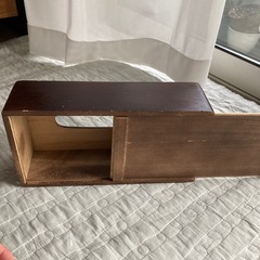 木製　ティッシュケースの画像