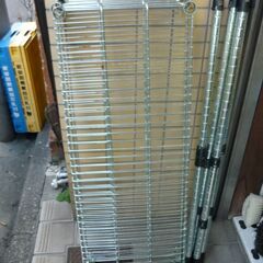 ②　メタルラック　３段　横幅９０センチの画像