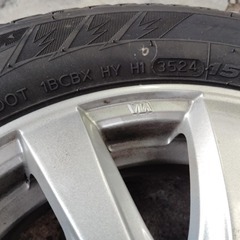 軽車両用スタッドレス+アルミ4本セット 155/65R13 ハンコック 4本セット山8分以上の画像