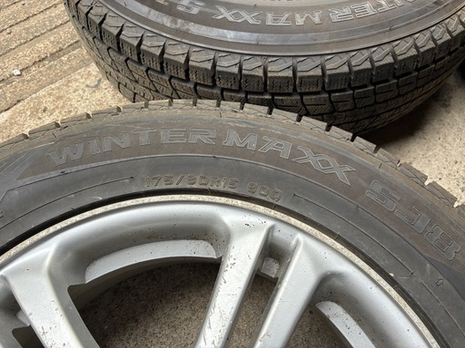 【値下げ】パジェロミニH58Aタイヤホイール4本セット！スタッドレスタイヤ！175/80/R15