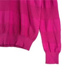 美品 PEARLY GATES パーリーゲイツ ブランドロゴ 秋冬 AW パーカー コットン/ナイロン ピンク レディース 0(S) セーター【古着】【中古】の画像