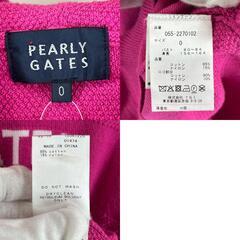 美品 PEARLY GATES パーリーゲイツ ブランドロゴ 秋冬 AW パーカー コットン/ナイロン ピンク レディース 0(S) セーター【古着】【中古】の画像