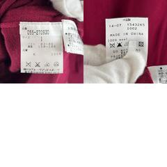 美品 PEARLY GATES パーリーゲイツ ブランドロゴ 秋冬 AW 長袖ニット ウール ワインレッド レディース 1(M) セーター【古着】【中古】の画像