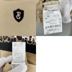 美品 PEARLY GATES パーリーゲイツ ライン 秋冬 AW 長袖シャツ コットン/ポリウレタン ベージュ レディース 0(S) ゴルフウェア【古着】【中古】の画像