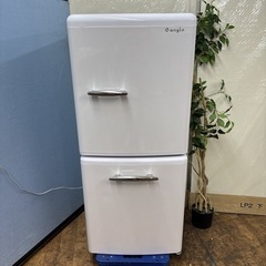 I518 🌈 ジモティー限定価格！ 人気のレトロデザイン♪ e angle 冷蔵庫 (170L) ⭐ 動作確認済 ⭐ クリーニング済の画像