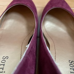 美品 スエード調のパンプス Ꮇの画像