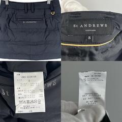 美品 St Andrews セントアンドリュース ブランドロゴ オールシーズン スカート ポリエステル/ポリウレタン ブラック レディース S【古着】【中古】の画像