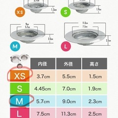 排水口 ゴミ受け ステンレス 2点セットの画像