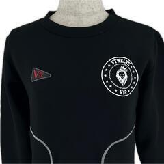 美品 Vtwelve ヴィトゥエルヴ ブランドロゴ 秋冬 AW スウェット ポリエステル/コットン ブラック レディース 1(M) ゴルフウェア【古着】【中古】の画像