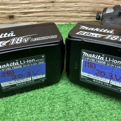 【SIW】≪美品≫ makita マキタ TD173DRGXB 黒 18V充電式インパクトドライバ バッテリー２個、充電器付き ①【中古動作品】の画像