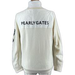 美品 PEARLY GATES パーリーゲイツ ブランドロゴ 秋冬 AW アンサンブル アクリル/ウール アイボリー レディース 1(M) ニットアウター　ゴルフウェア【古着】【中古】の画像