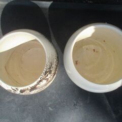 火鉢一対　水槽　メダカ　金魚　飼育用　の画像