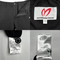 美品 MASTER BUNNY EDITION マスターバニーエディション ブランドロゴ 秋冬 AW パンツ ポリエステル/コットン ブラック レディース 1(M) ゴルフウェア【古着】【中古】の画像