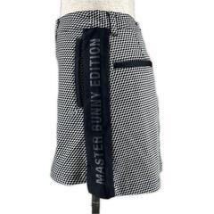 美品 MASTER BUNNY EDITION マスターバニーエディション 千鳥格子 オールシーズン スカート ポリエステル/レーヨン ホワイト レディース 0(S)【古着】【中古】の画像