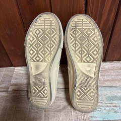 キャンバス スニーカー、生成りカラー【23〜23.5cm】の画像