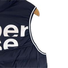 美品 Ambassi アンバスィ 前面プリント 秋冬 AW ダウンベスト ポリエステル/ポリウレタン ネイビー レディース M【古着】【中古】の画像