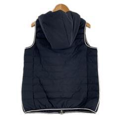 Ampasy アンパスィ ブランドロゴ 秋冬 AW ダウンベスト ポリエステル/ポリウレタン ネイビー レディース 36(S) ゴルフウェア【古着】【中古】の画像
