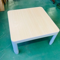 カジュアルこたつ　正方形　天板リバーシブル　白　木目調　TK-753P 動作確認済みの画像