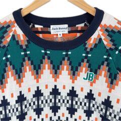 美品 Jack Bunny!! ジャックバニー その他 秋冬 AW 長袖ニット アクリル/ウール マルチカラー メンズ 4(M) ゴルフウェア　セーター　ノルディック柄【古着】【中古】の画像